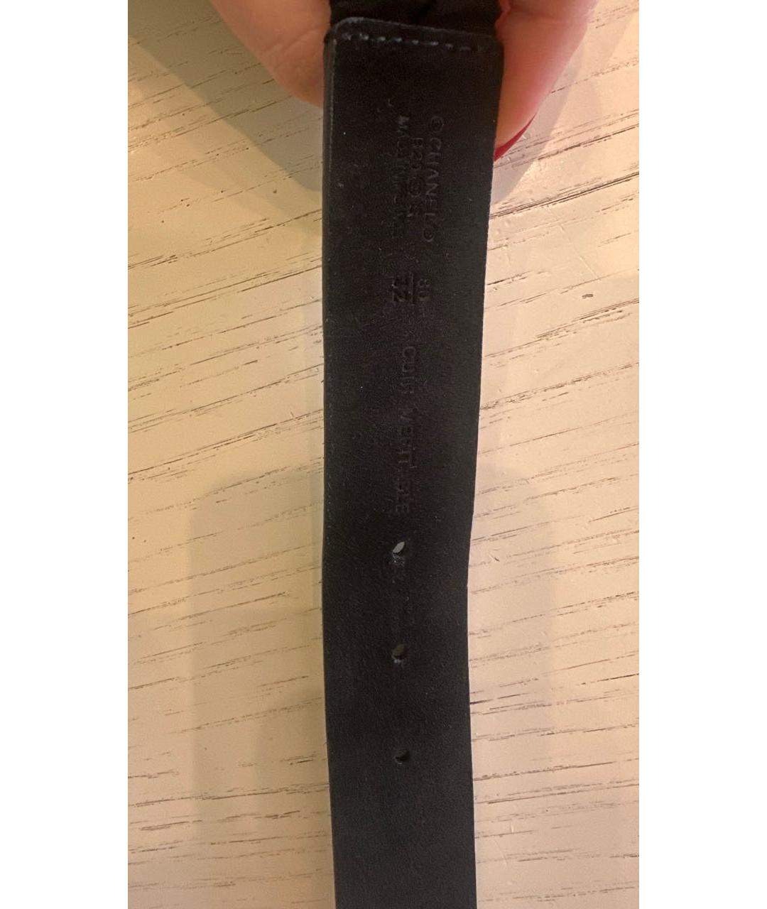 CHANEL Черный замшевый ремень, фото 3