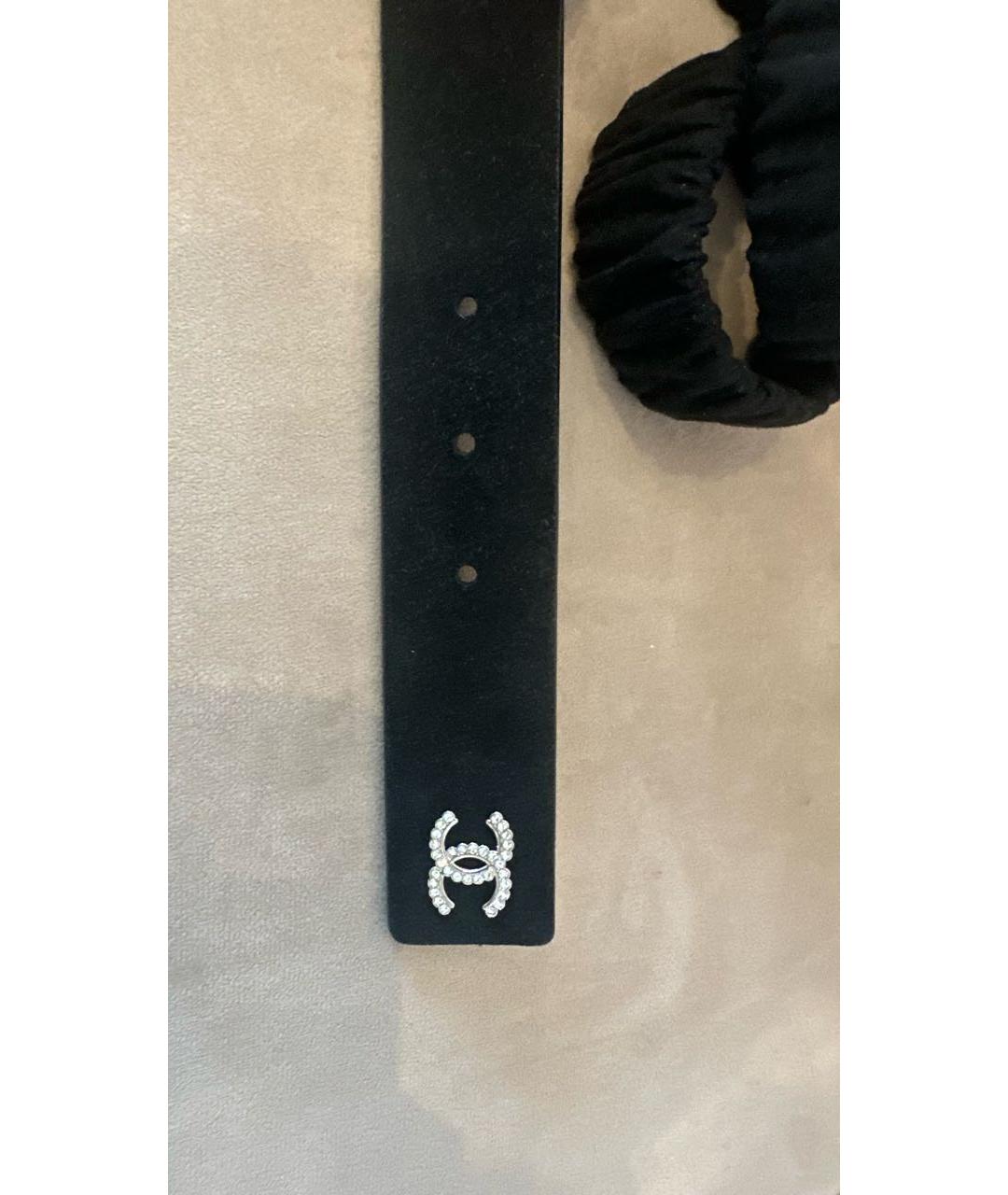 CHANEL Черный замшевый ремень, фото 4