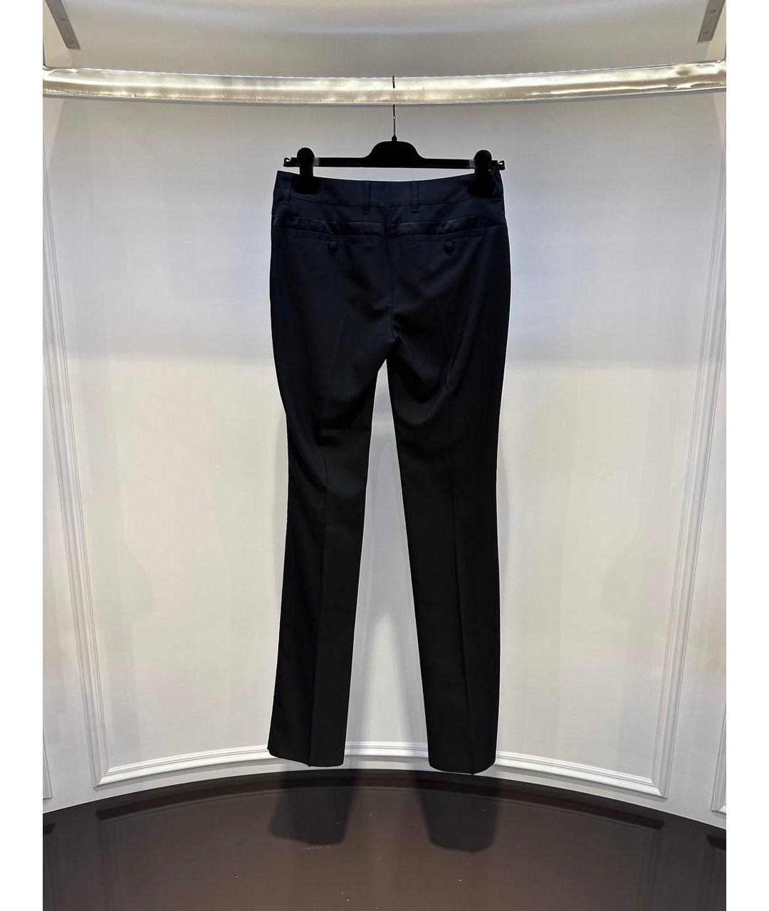 ROBERTO CAVALLI Черные шерстяные брюки узкие, фото 3