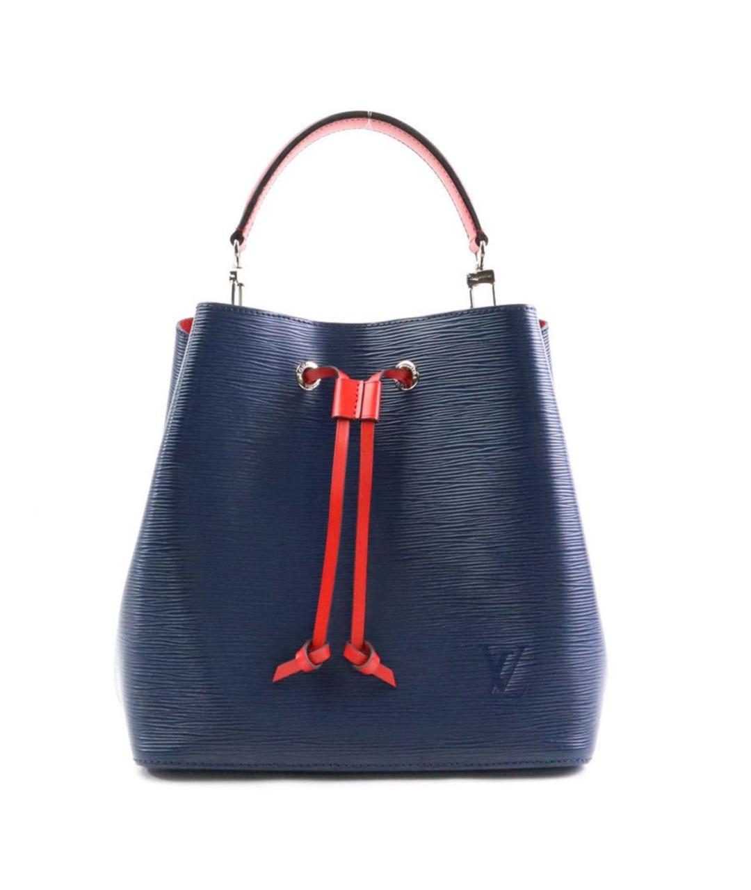 LOUIS VUITTON Темно-синяя кожаная сумка через плечо, фото 9