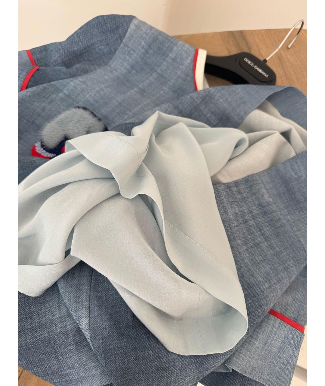 FENDI Голубое повседневное платье, фото 7