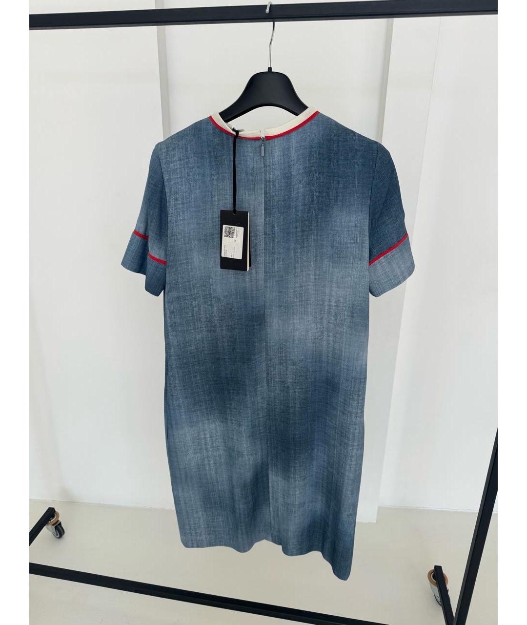 FENDI Голубое повседневное платье, фото 5