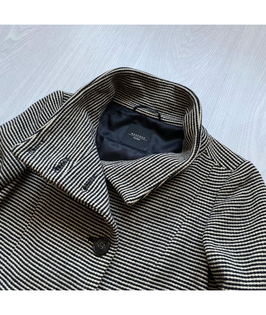 WEEKEND MAX MARA Серое шерстяное пальто, фото 2