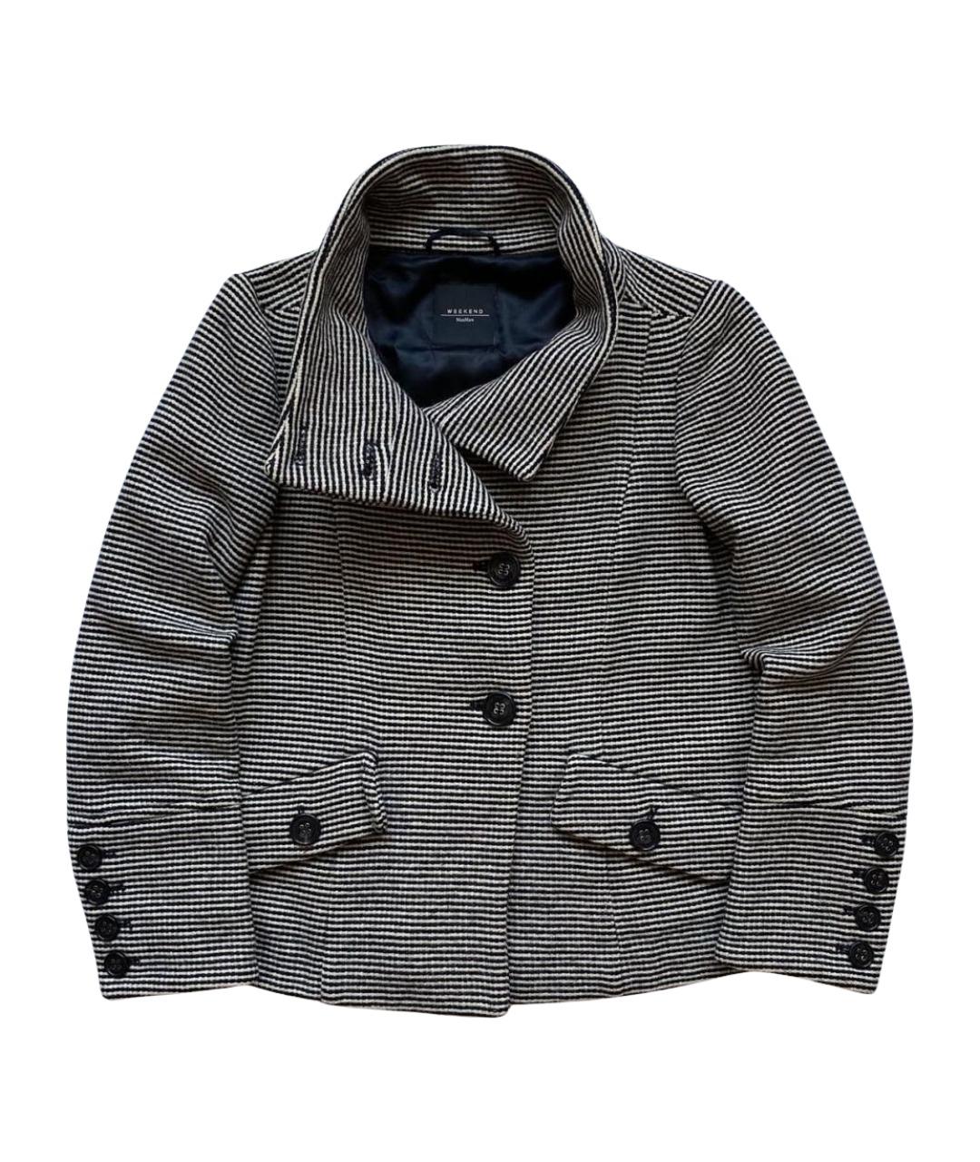 WEEKEND MAX MARA Серое шерстяное пальто, фото 1