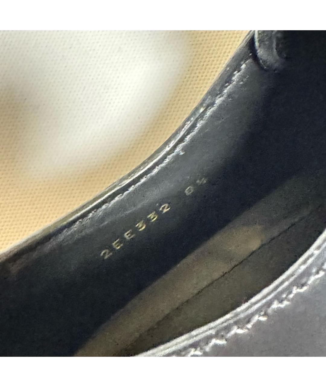 PRADA Черные кожаные низкие ботинки, фото 4