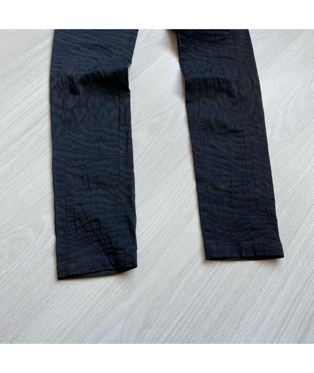 DIANE VON FURSTENBERG Темно-синие хлопковые брюки узкие, фото 4