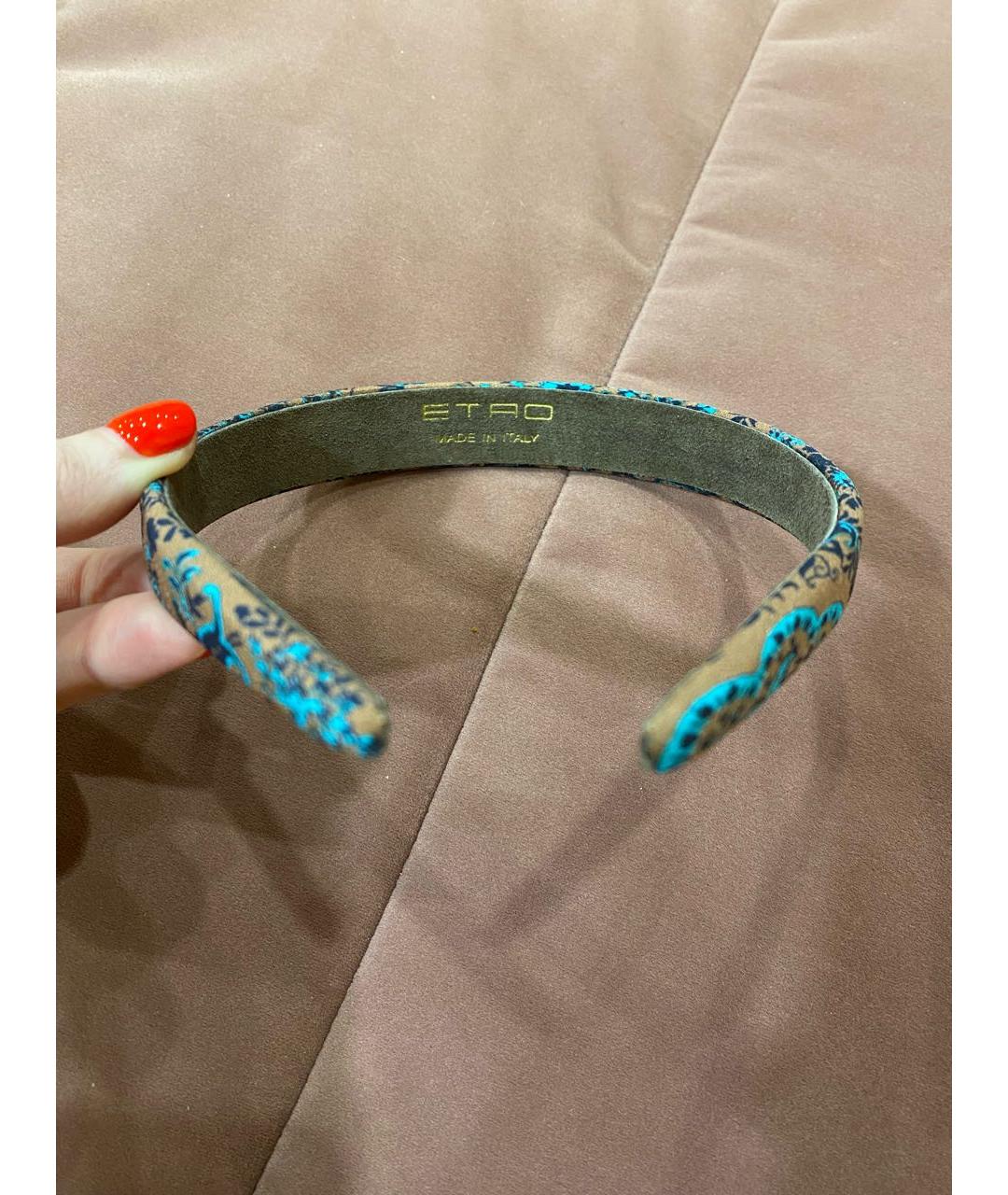 ETRO Коричневый ободок, фото 4