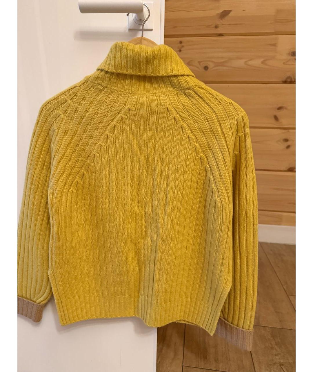 ERMANNO SCERVINO Горчичный шерстяной джемпер / свитер, фото 2