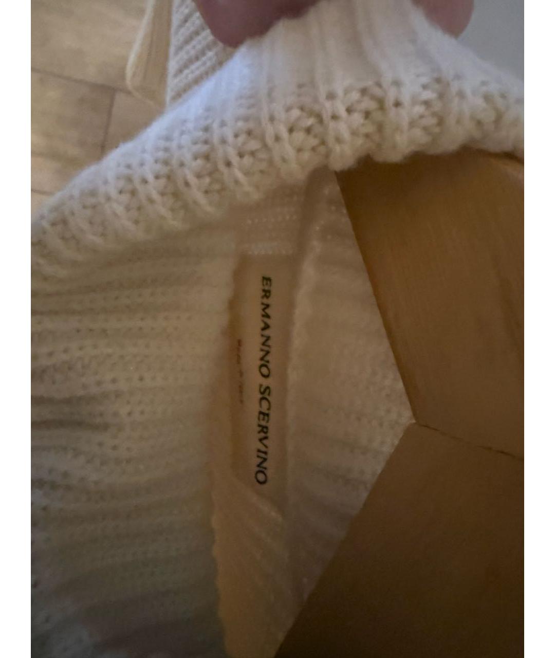 ERMANNO SCERVINO Белый шерстяной джемпер / свитер, фото 3