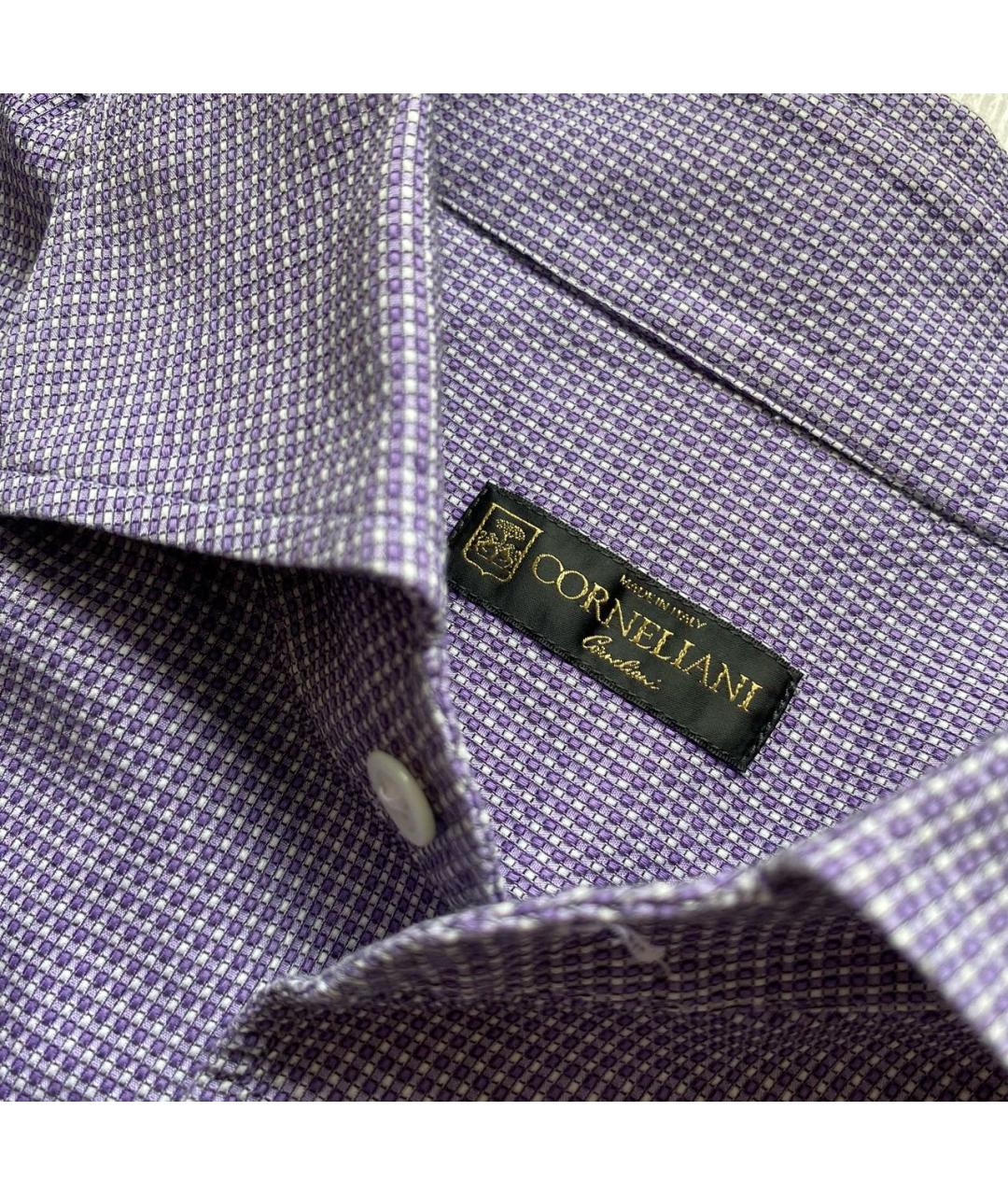 CORNELIANI Фиолетовая хлопковая кэжуал рубашка, фото 3