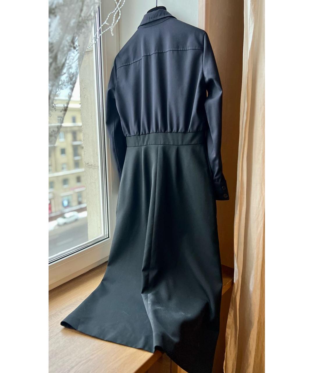 ROCHAS Черное шерстяное повседневное платье, фото 5