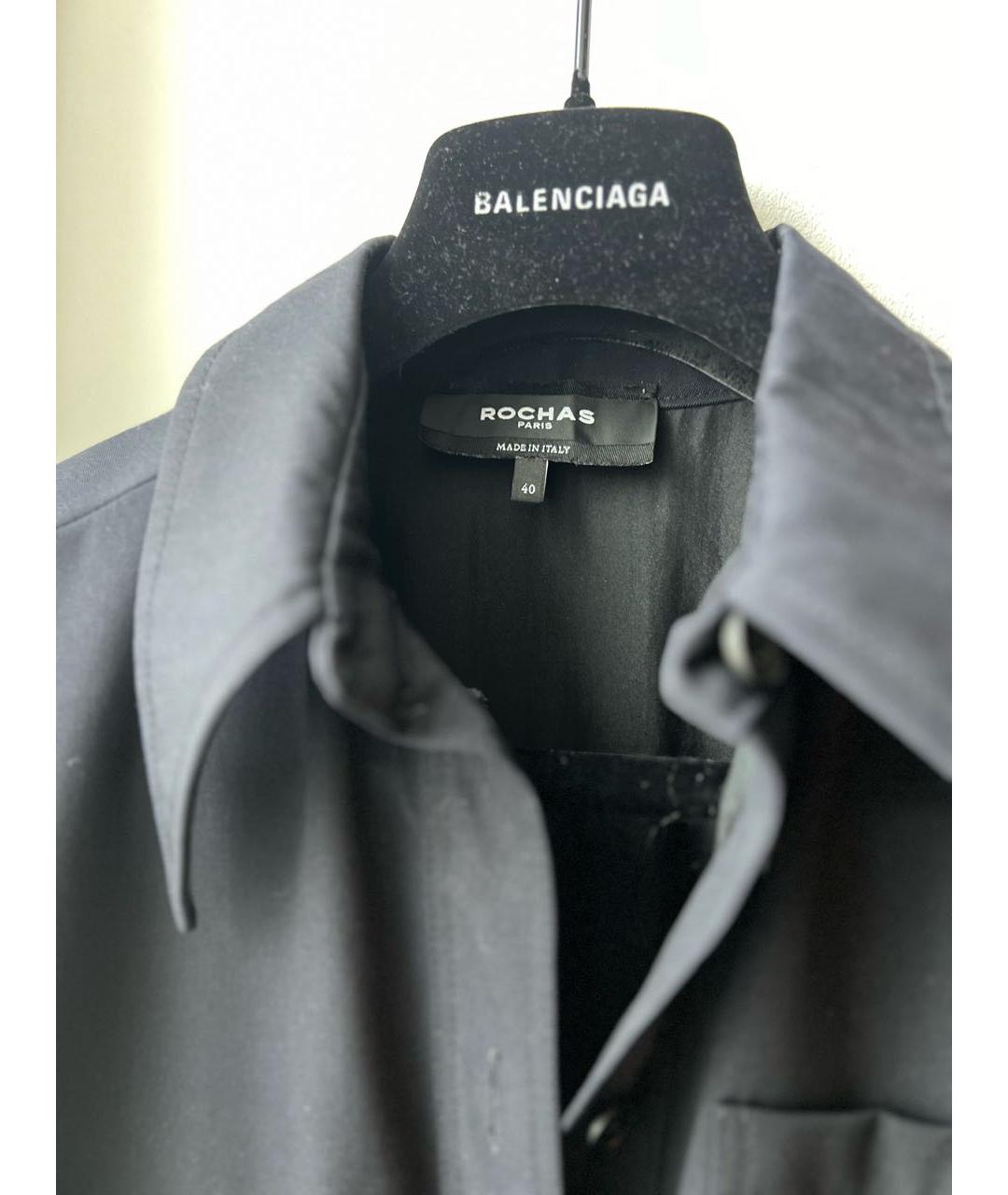 ROCHAS Черное шерстяное повседневное платье, фото 6