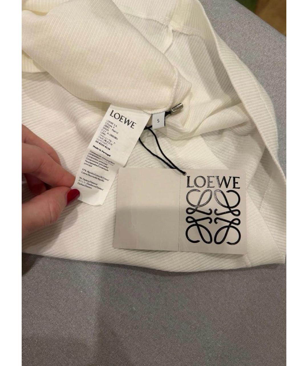 LOEWE Белая хлопковая майка, фото 4