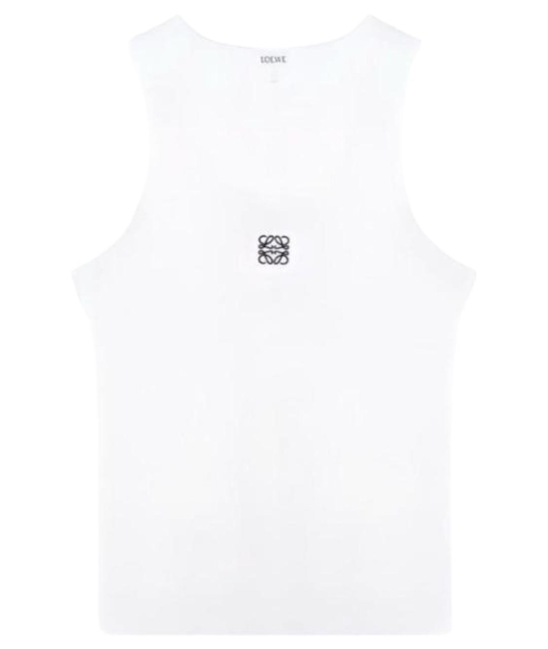 LOEWE Белая хлопковая майка, фото 1