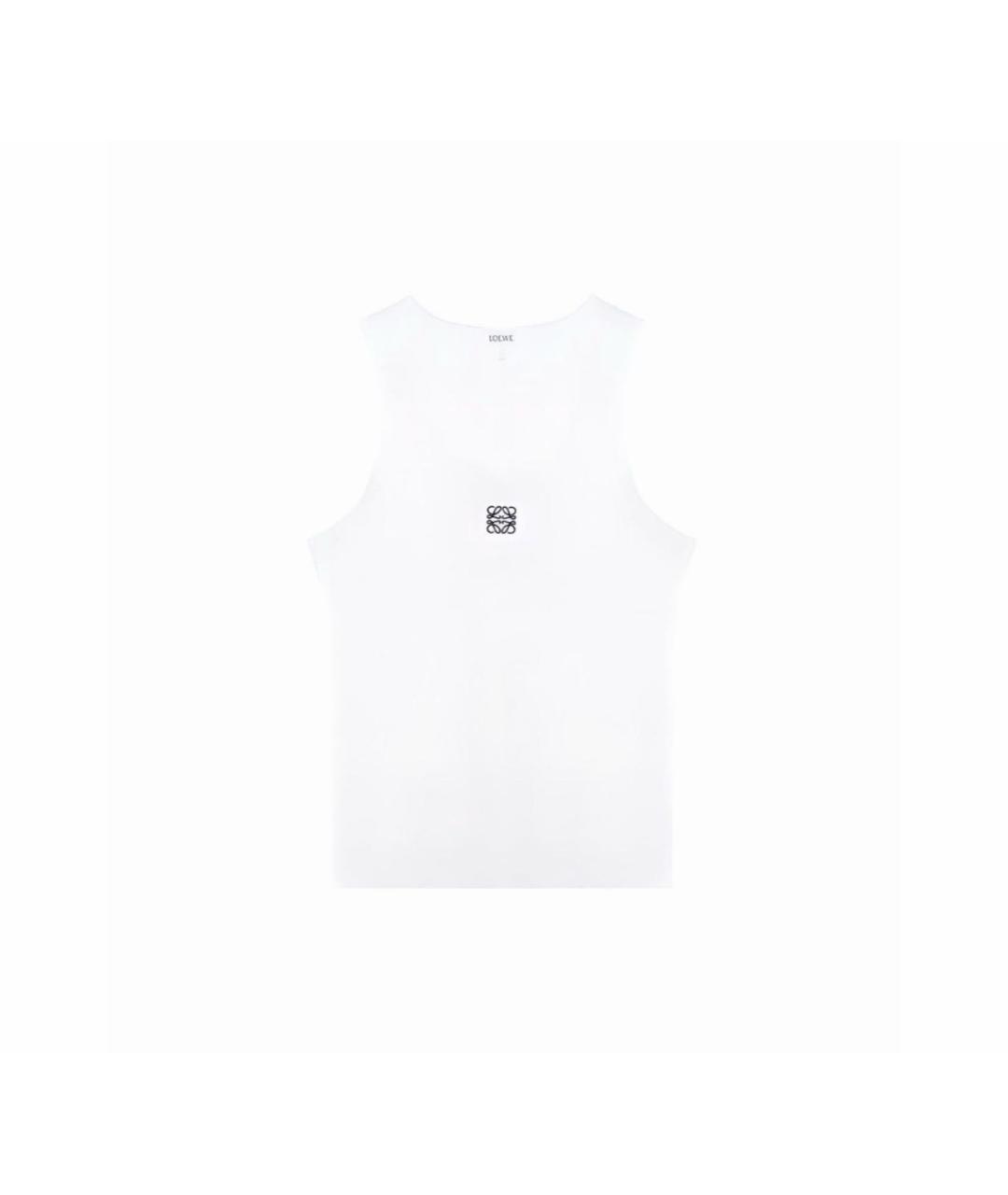 LOEWE Белая хлопковая майка, фото 5