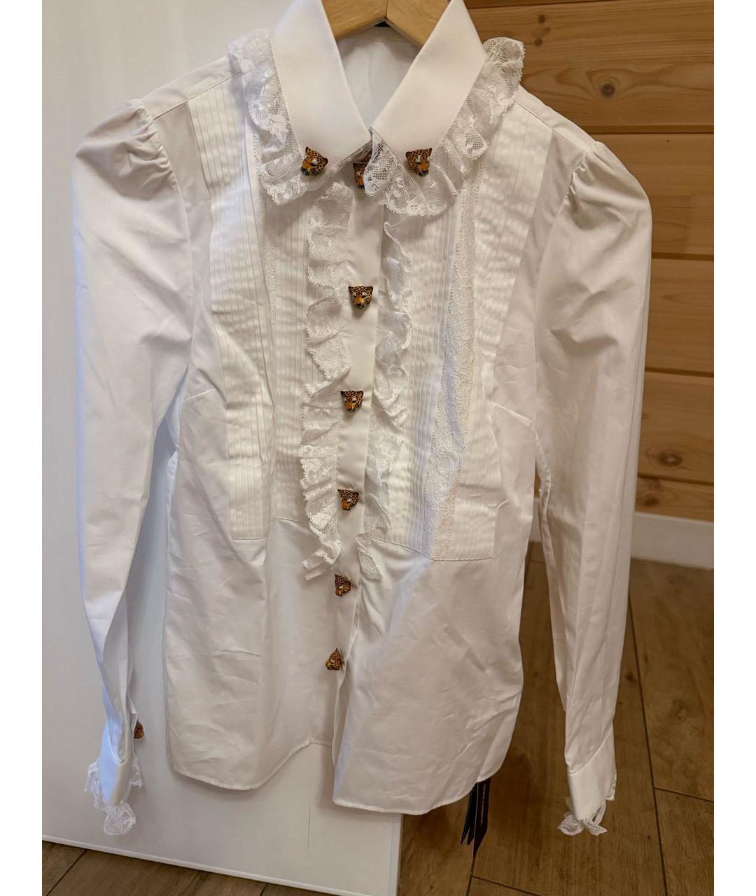 DOLCE&GABBANA Белая хлопковая блузы, фото 4