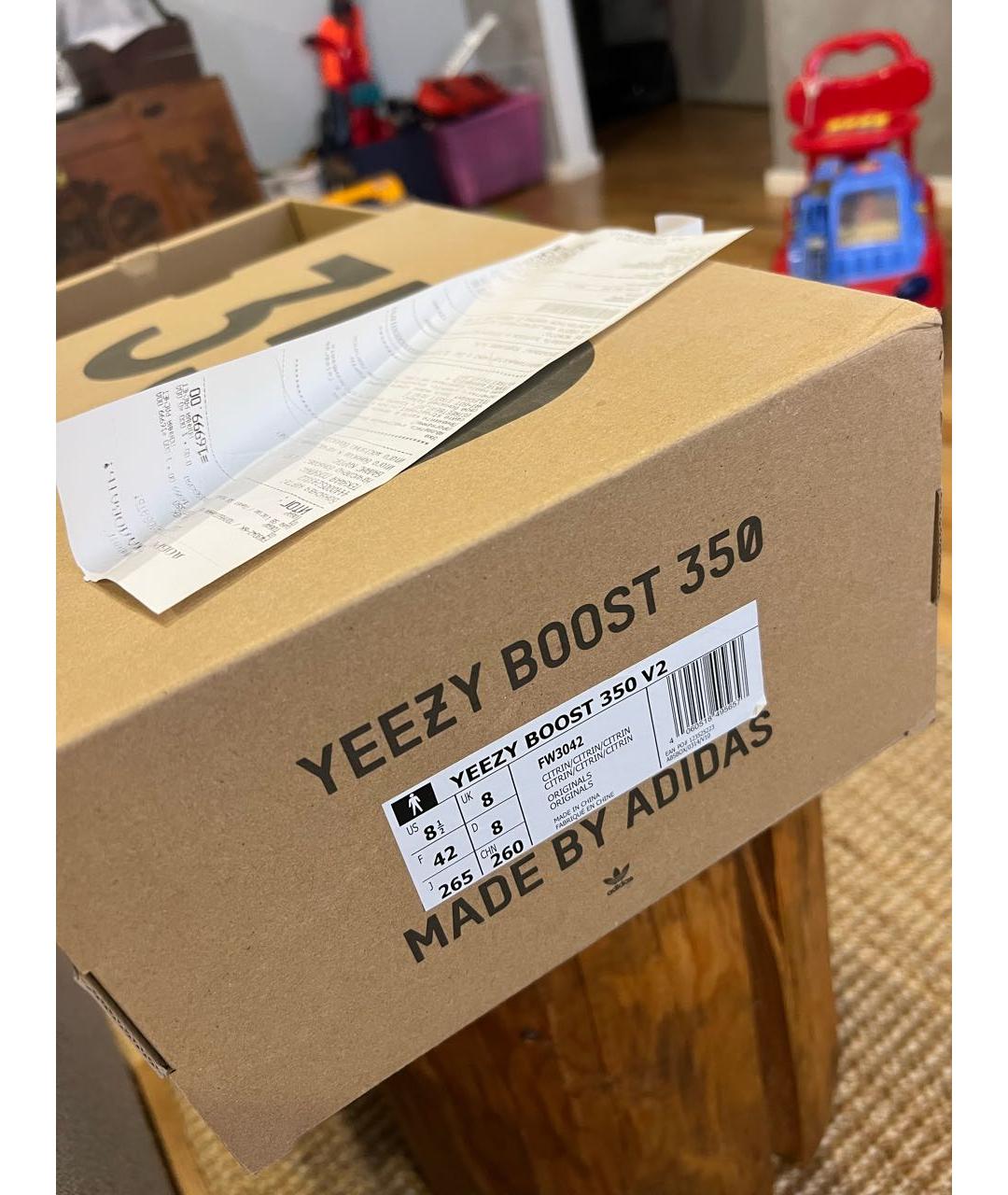 ADIDAS YEEZY Серые текстильные низкие кроссовки / кеды, фото 8