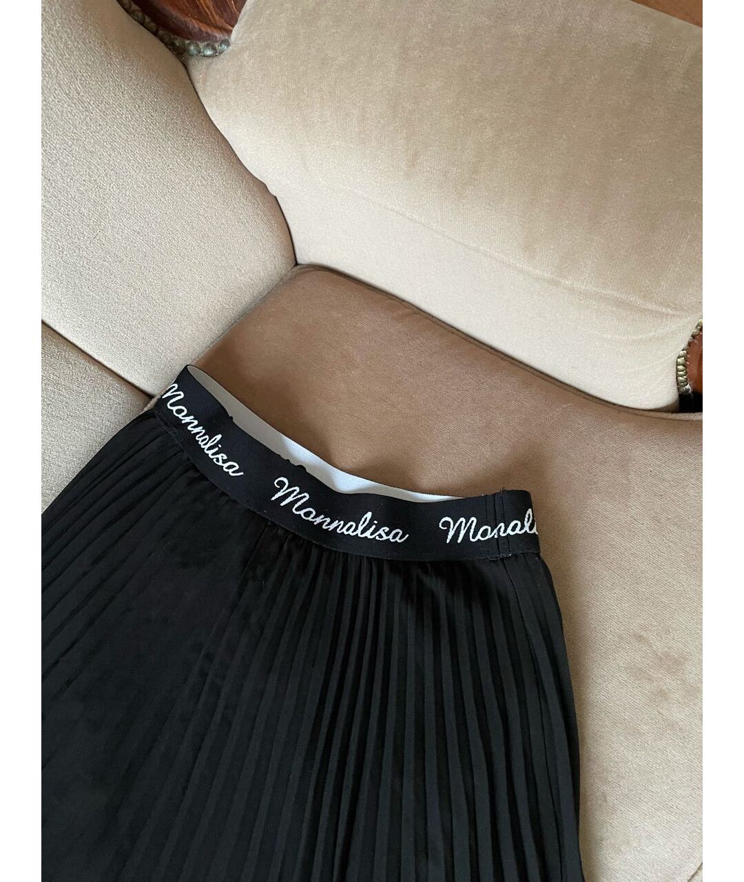 MONNALISA Черная юбка миди, фото 4