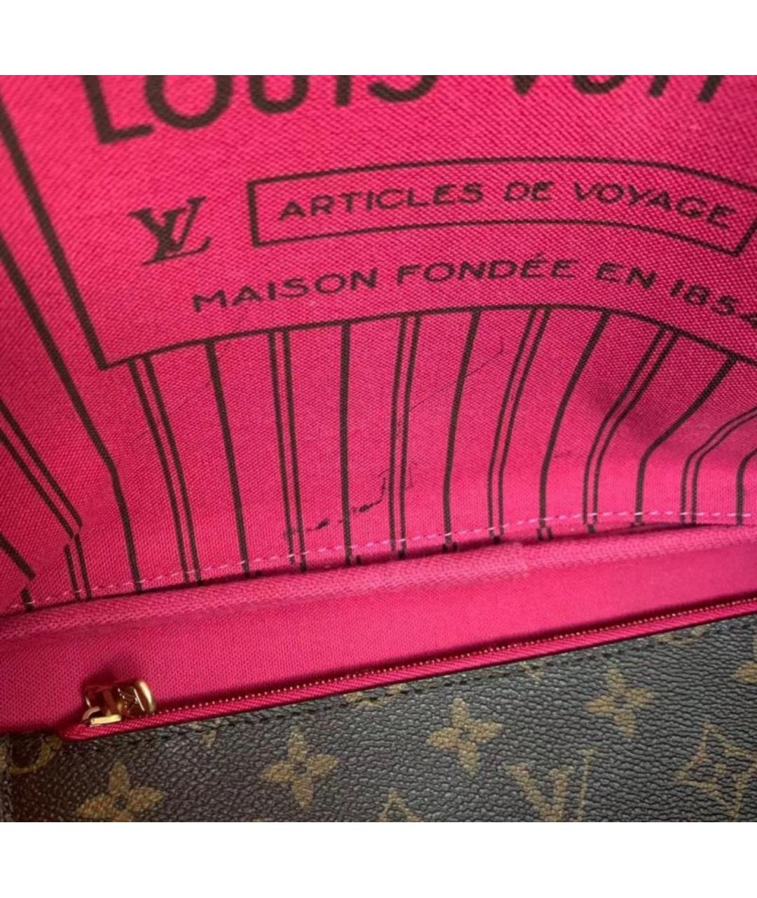 LOUIS VUITTON Коричневая сумка с короткими ручками, фото 4