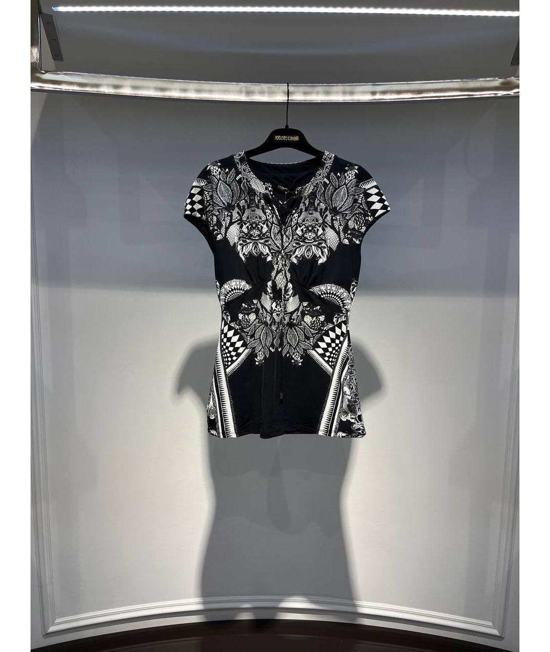 ROBERTO CAVALLI Черная полиамидовая майка, фото 4