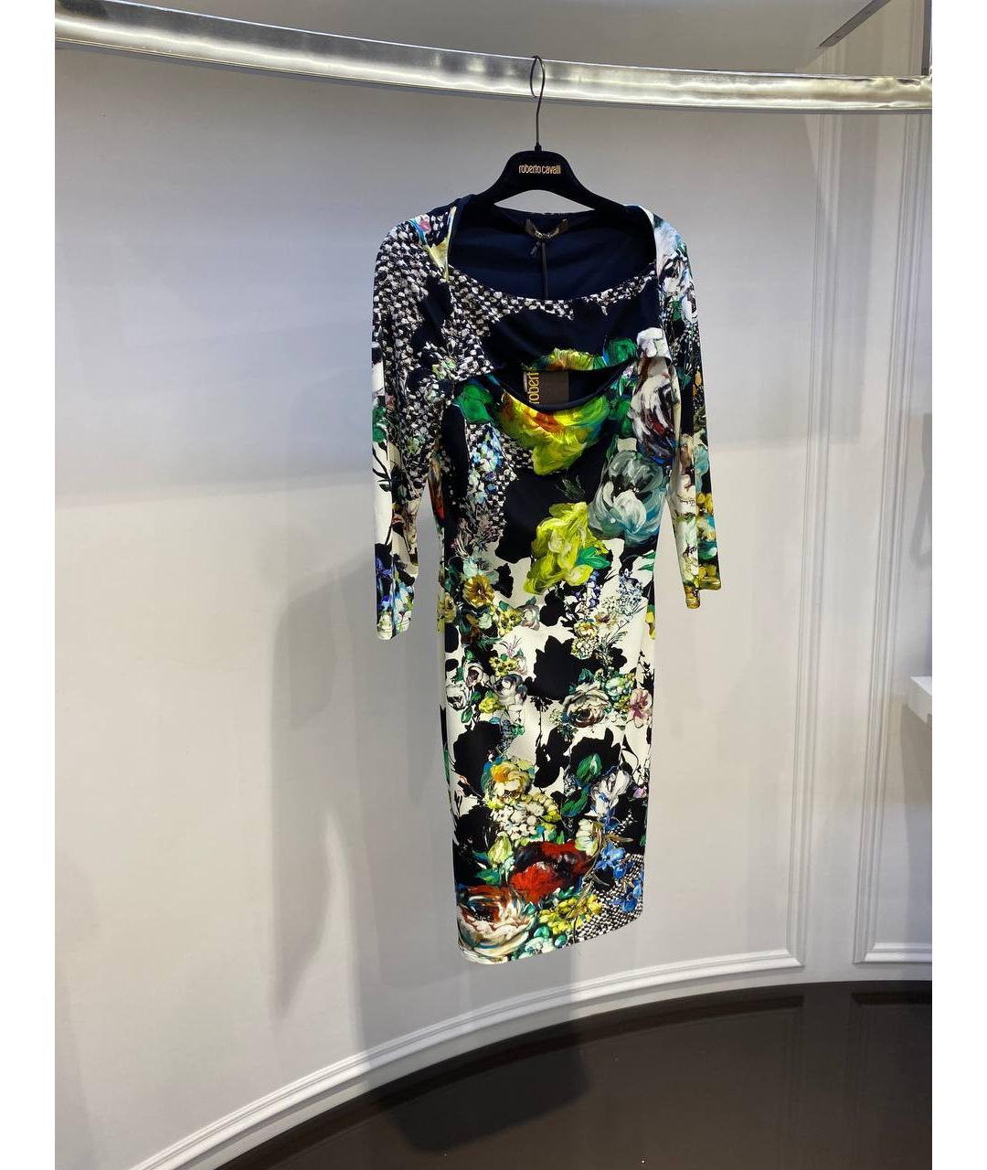 ROBERTO CAVALLI Мульти полиамидовое платье, фото 2