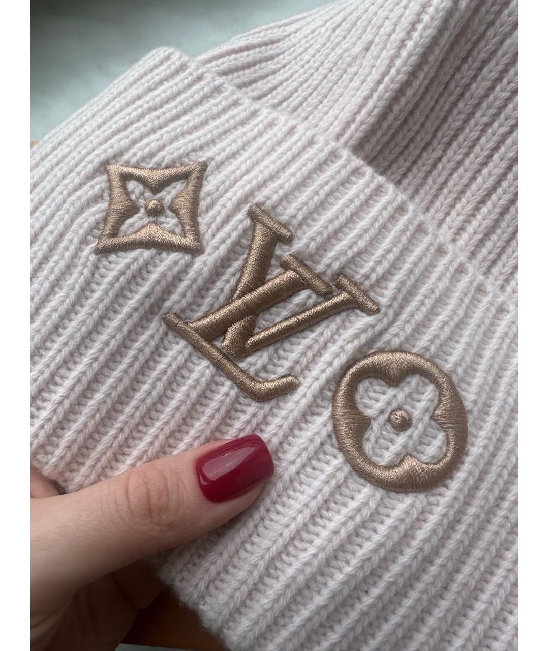 LOUIS VUITTON Розовая шерстяная шапка, фото 3