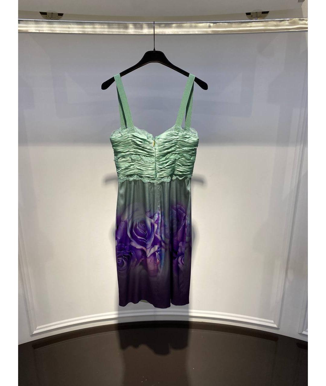 ROBERTO CAVALLI Мульти шелковое платье, фото 3