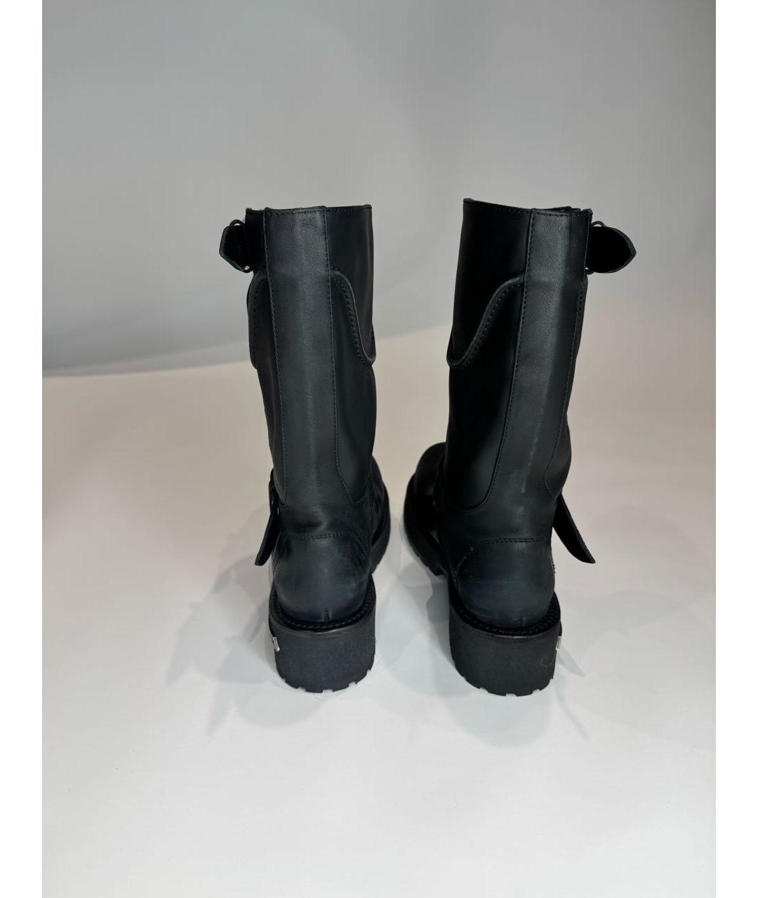 BALENCIAGA Черные кожаные сапоги, фото 4