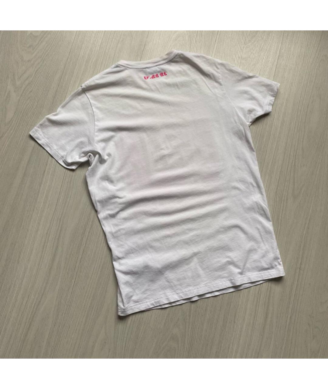 DIESEL Белая хлопковая футболка, фото 5