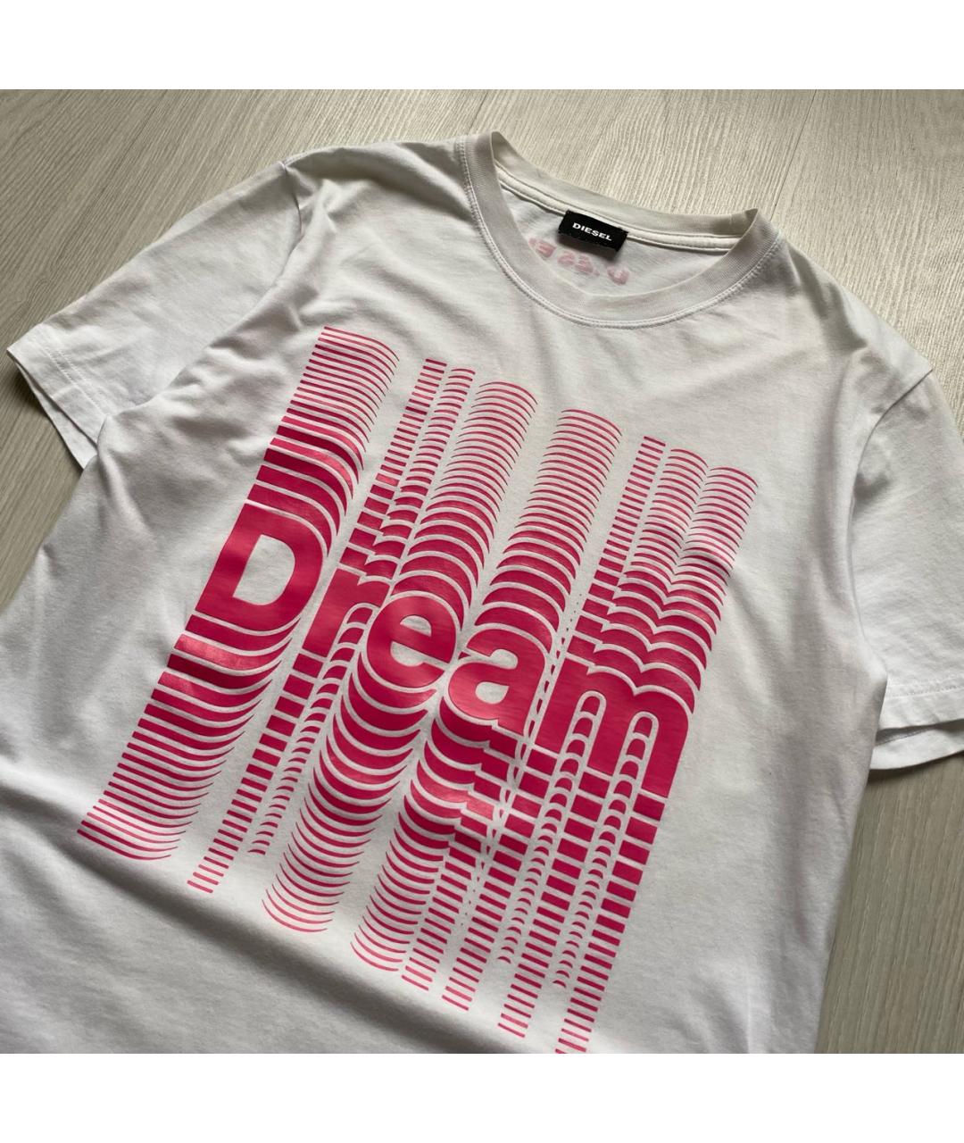 DIESEL Белая хлопковая футболка, фото 2