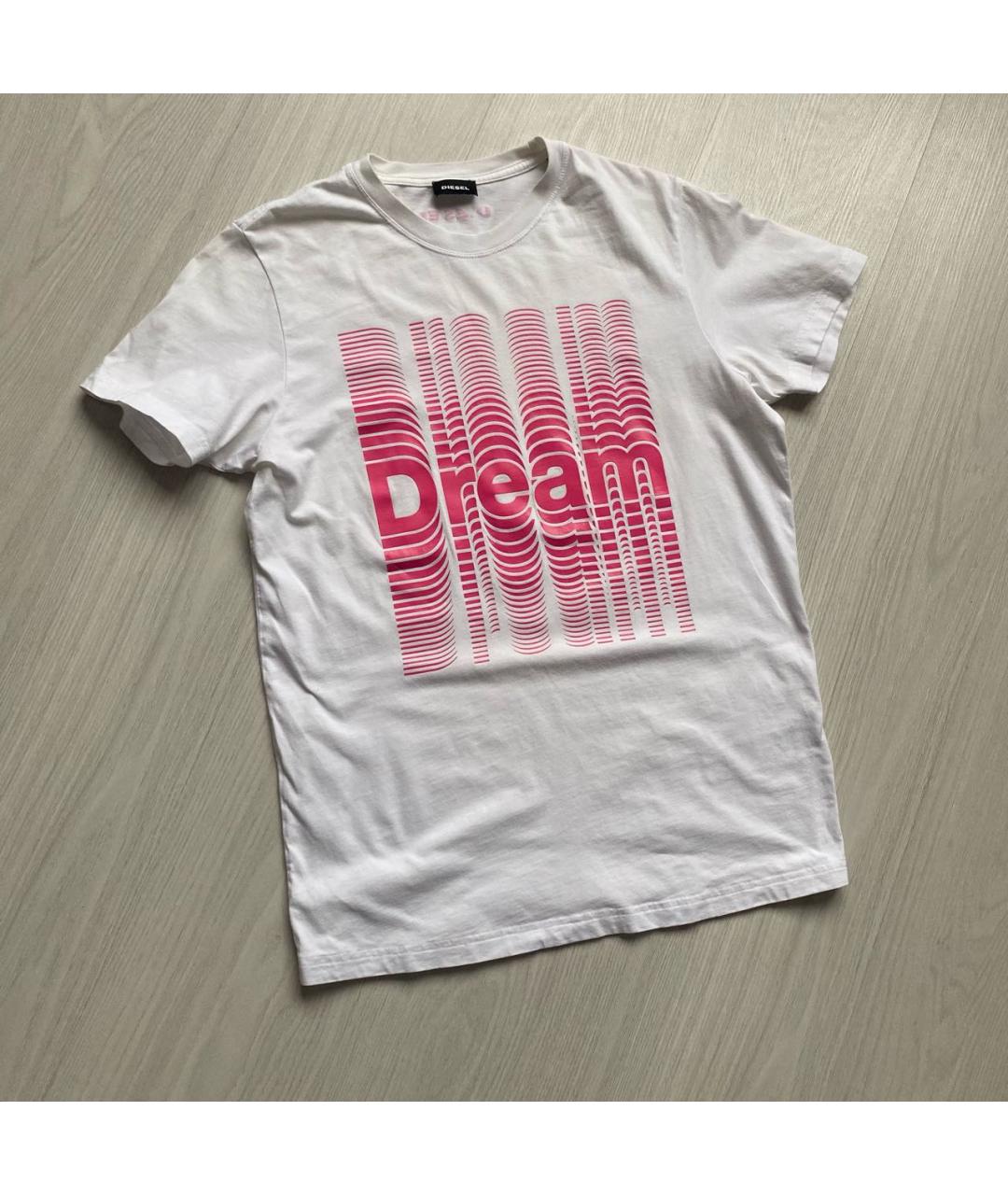 DIESEL Белая хлопковая футболка, фото 4