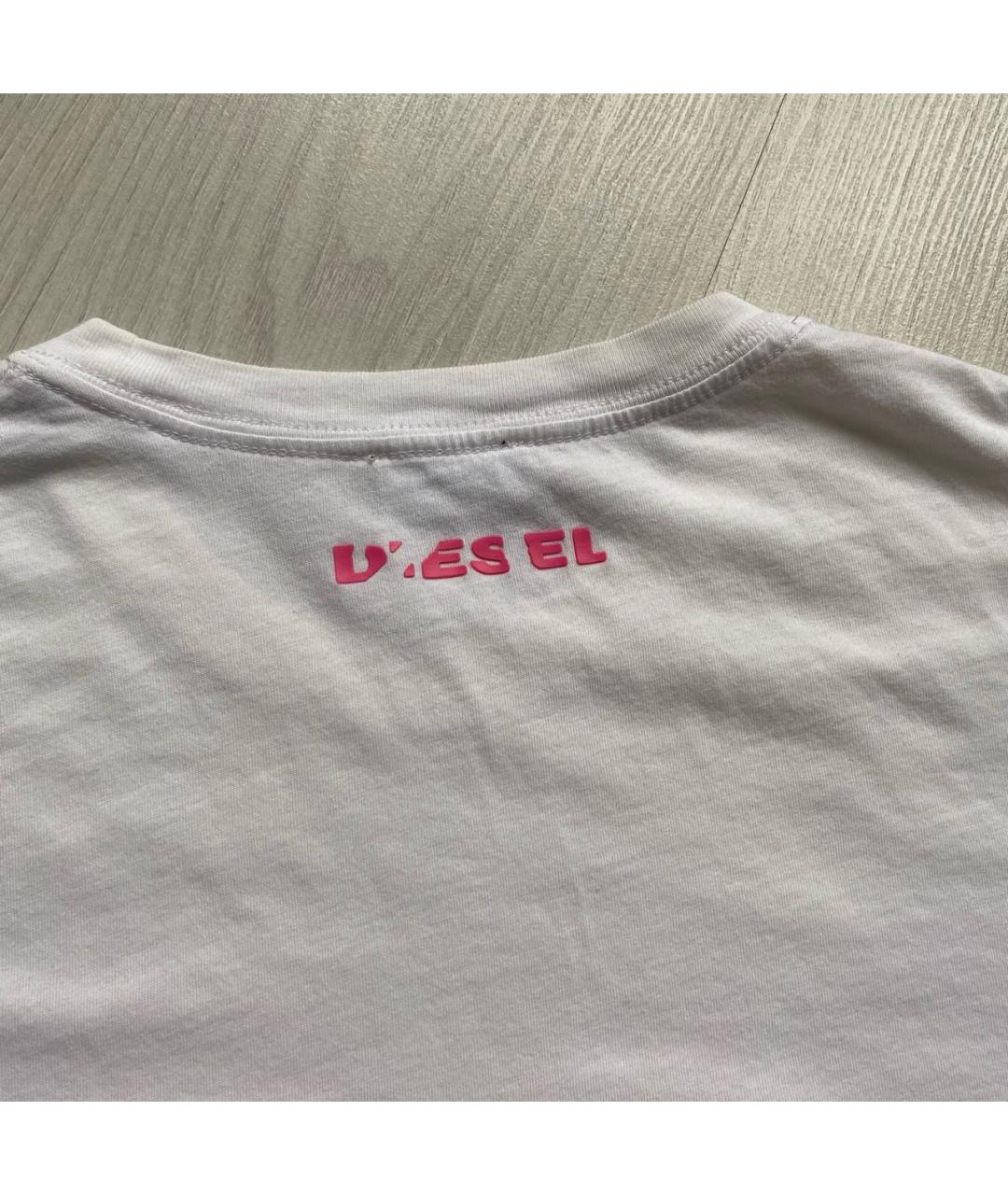DIESEL Белая хлопковая футболка, фото 6