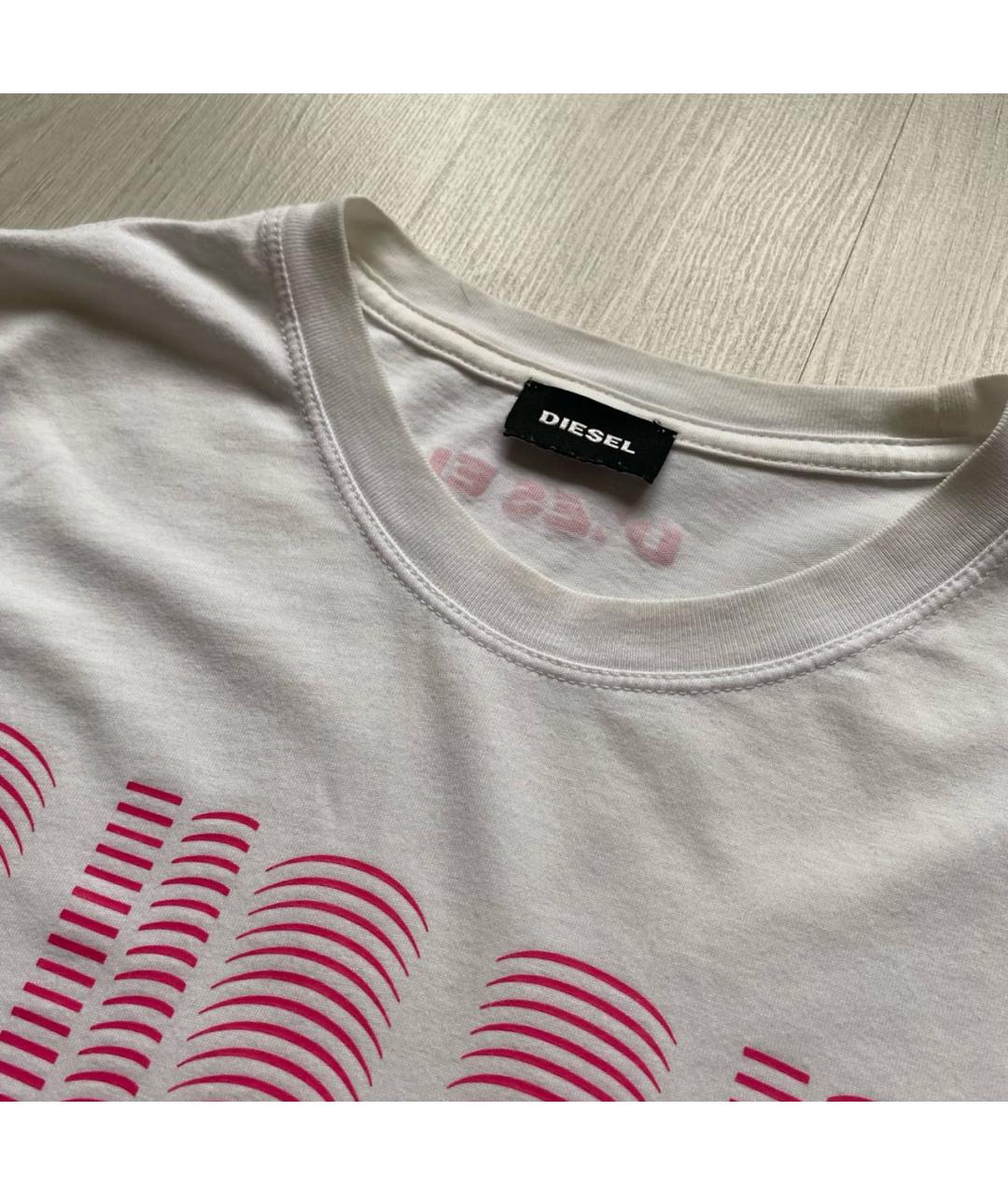 DIESEL Белая хлопковая футболка, фото 3