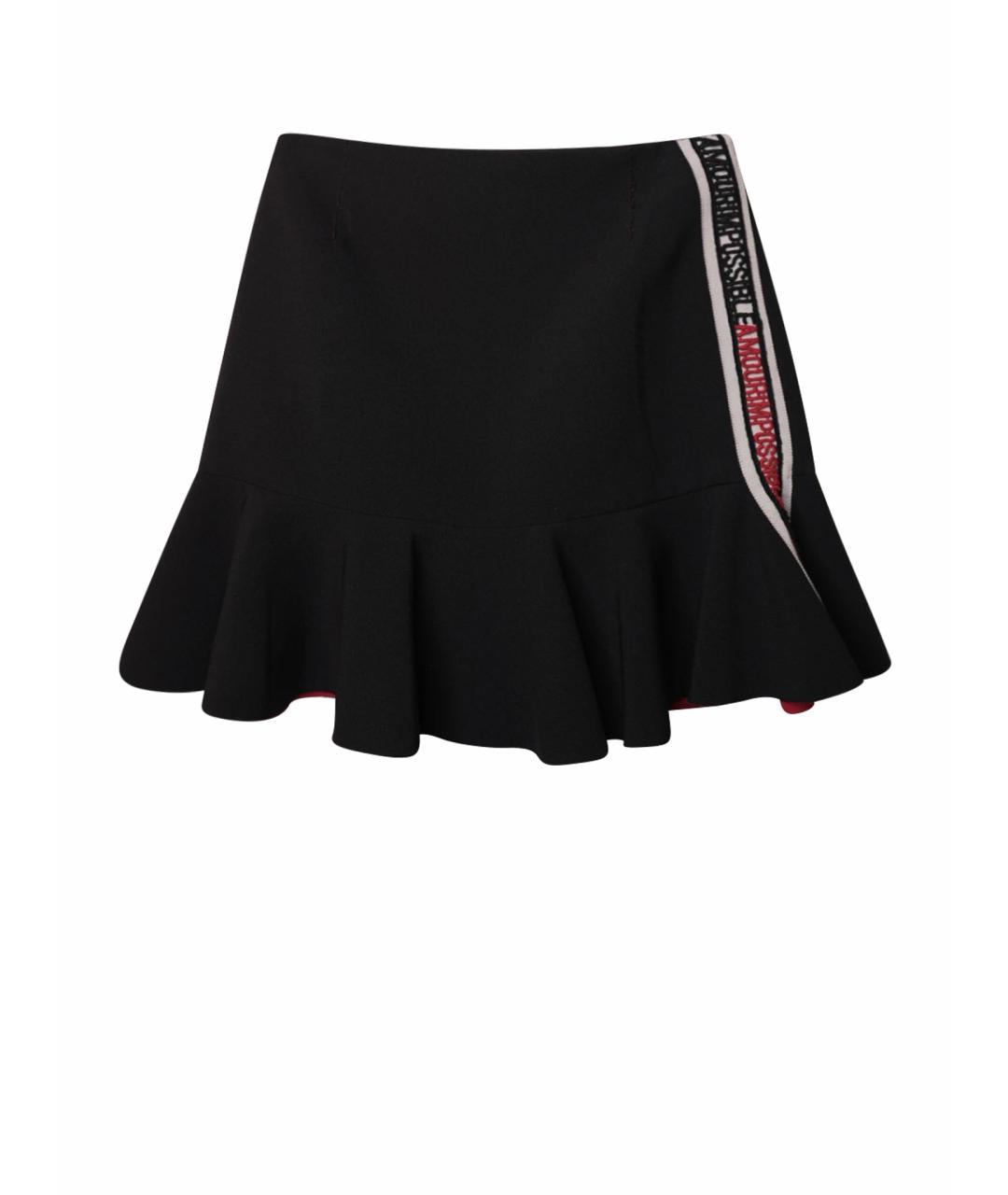 PINKO Черная полиэстеровая юбка мини, фото 1
