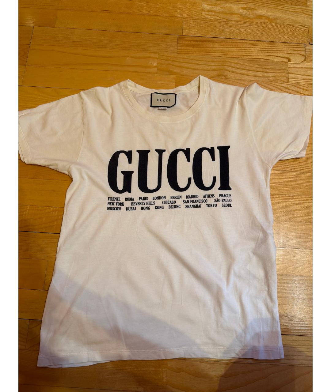 GUCCI Бежевая хлопковая футболка, фото 3