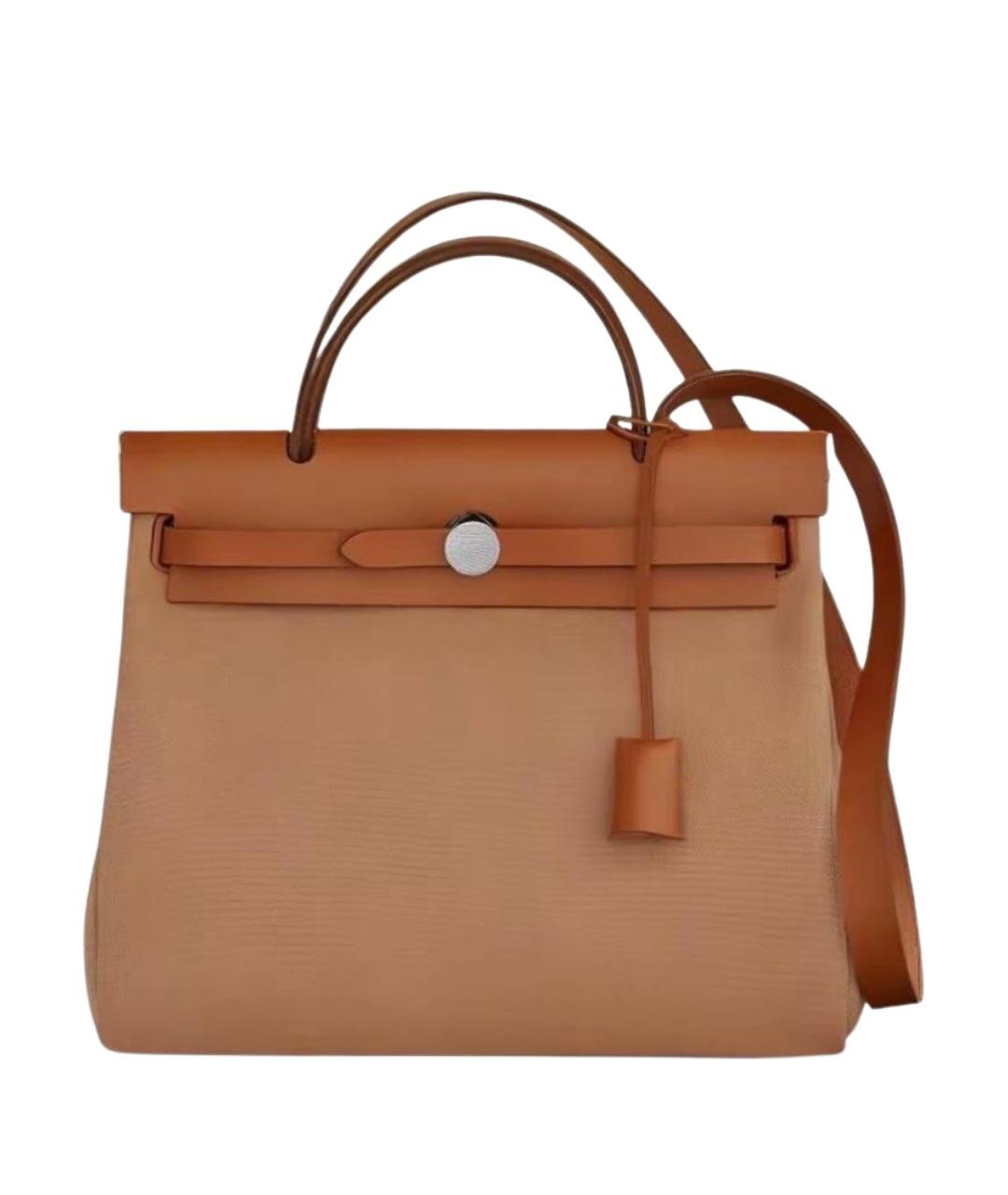 HERMES Коричневая кожаная сумка через плечо, фото 1