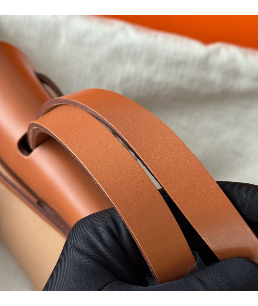 HERMES Коричневая кожаная сумка через плечо, фото 7