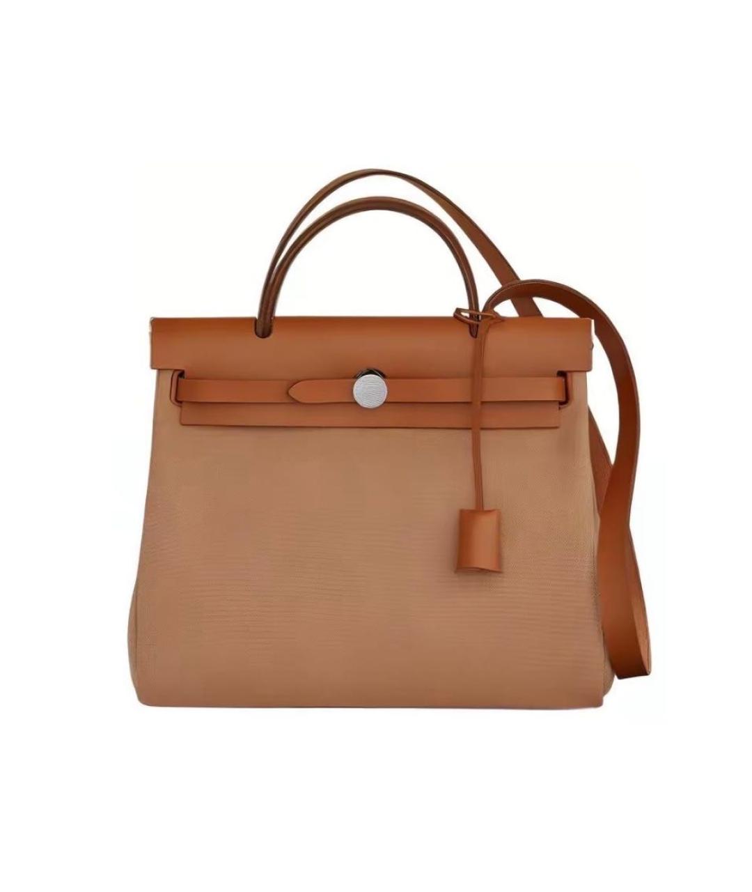 HERMES Коричневая кожаная сумка через плечо, фото 9