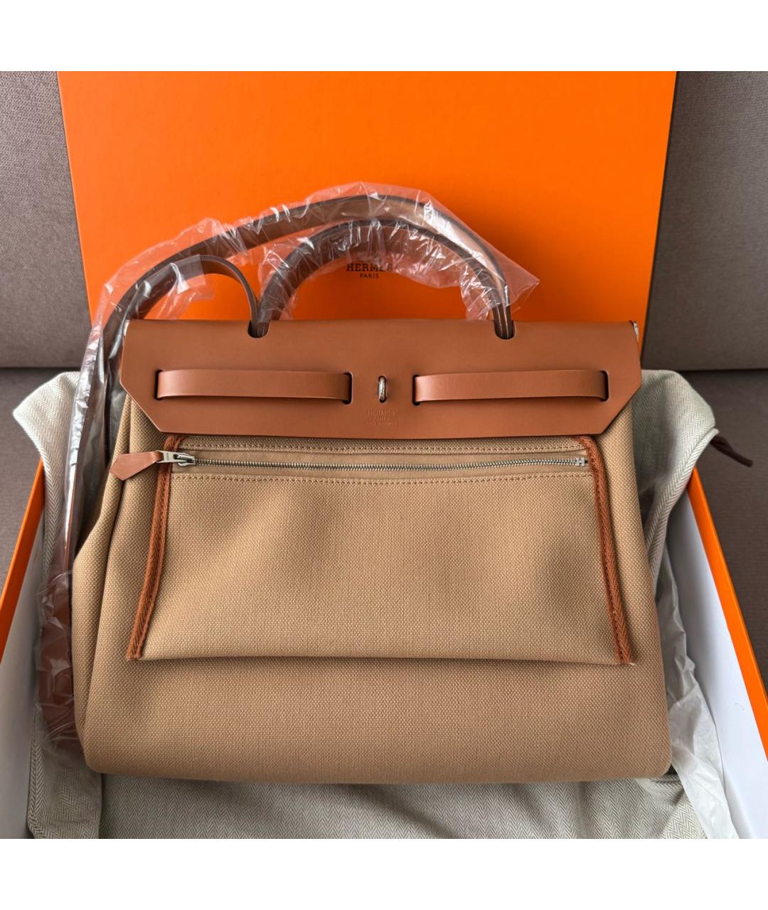 HERMES Коричневая кожаная сумка через плечо, фото 3