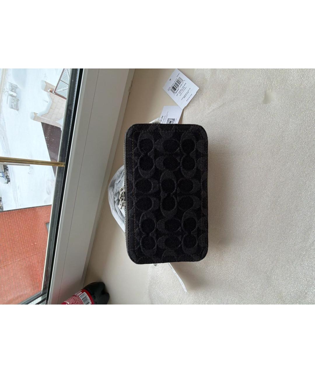 COACH Антрацитовая деним сумка на плечо, фото 2