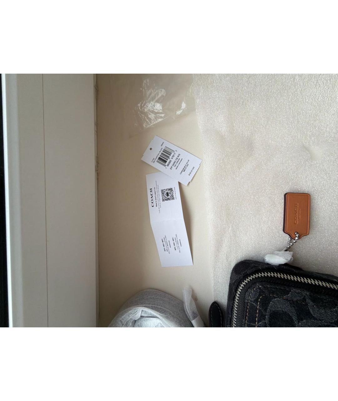 COACH Антрацитовая деним сумка на плечо, фото 6