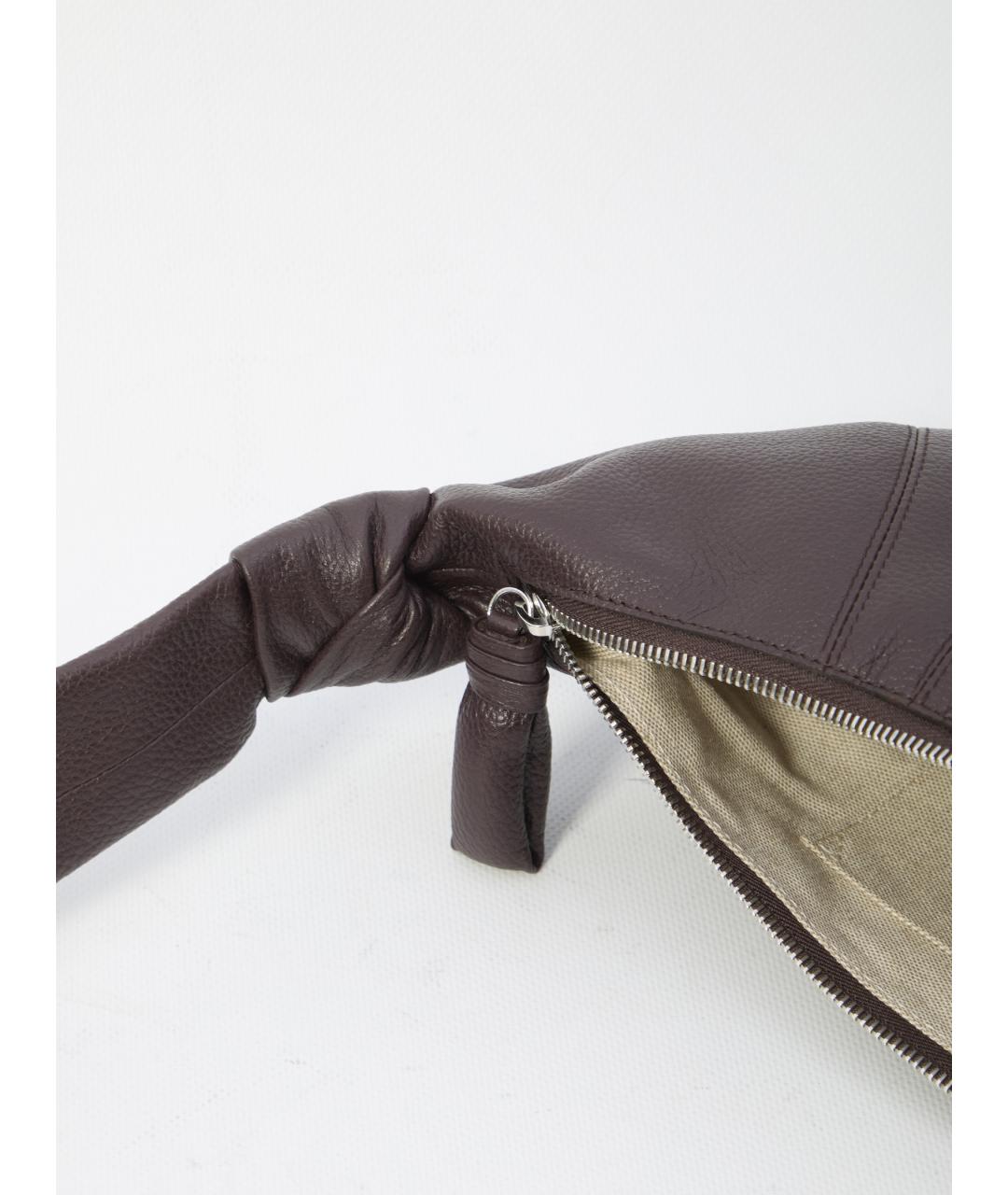LEMAIRE Коричневая кожаная сумка через плечо, фото 4