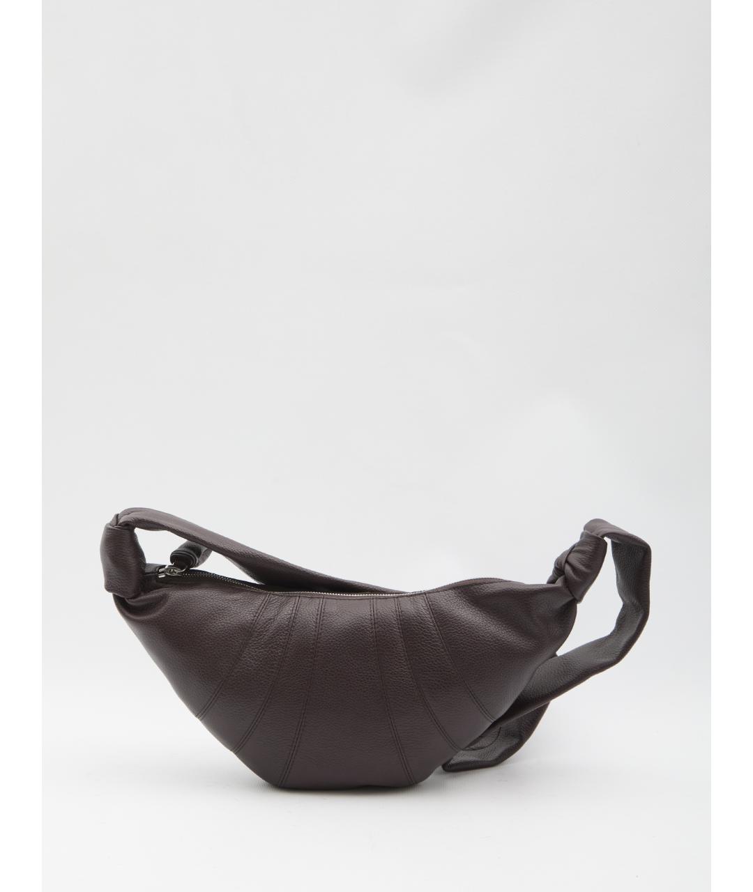 LEMAIRE Коричневая кожаная сумка через плечо, фото 5