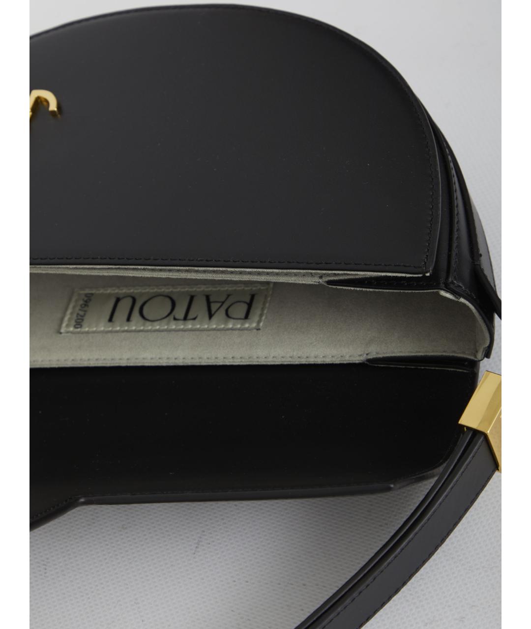 PATOU Черная кожаная сумка через плечо, фото 4