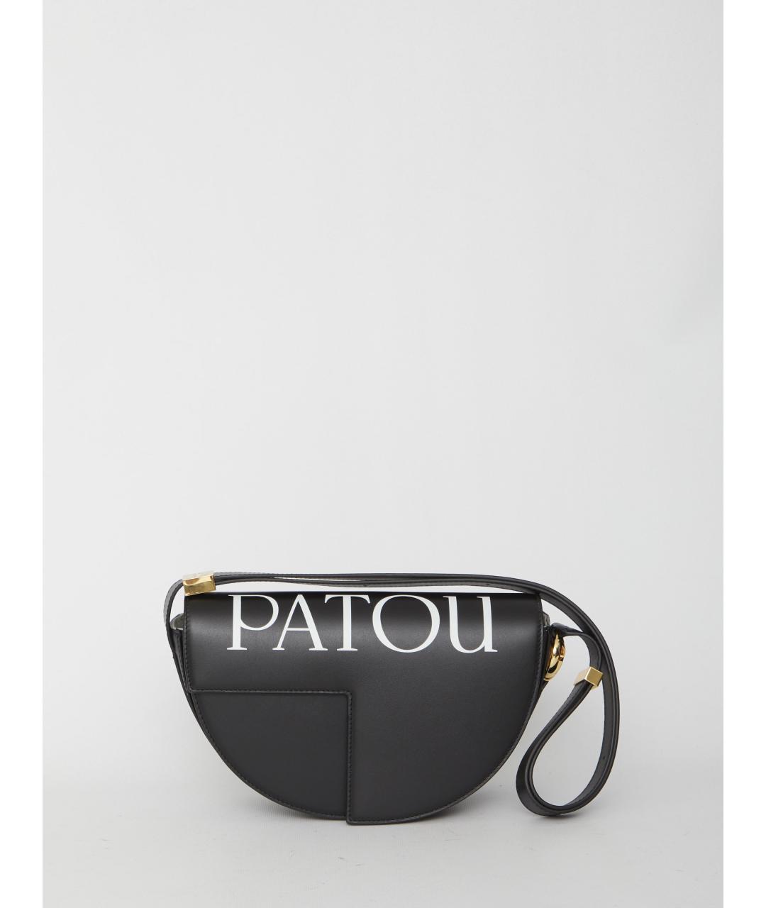 PATOU Черная кожаная сумка через плечо, фото 5