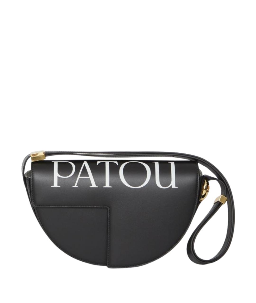 PATOU Черная кожаная сумка через плечо, фото 1