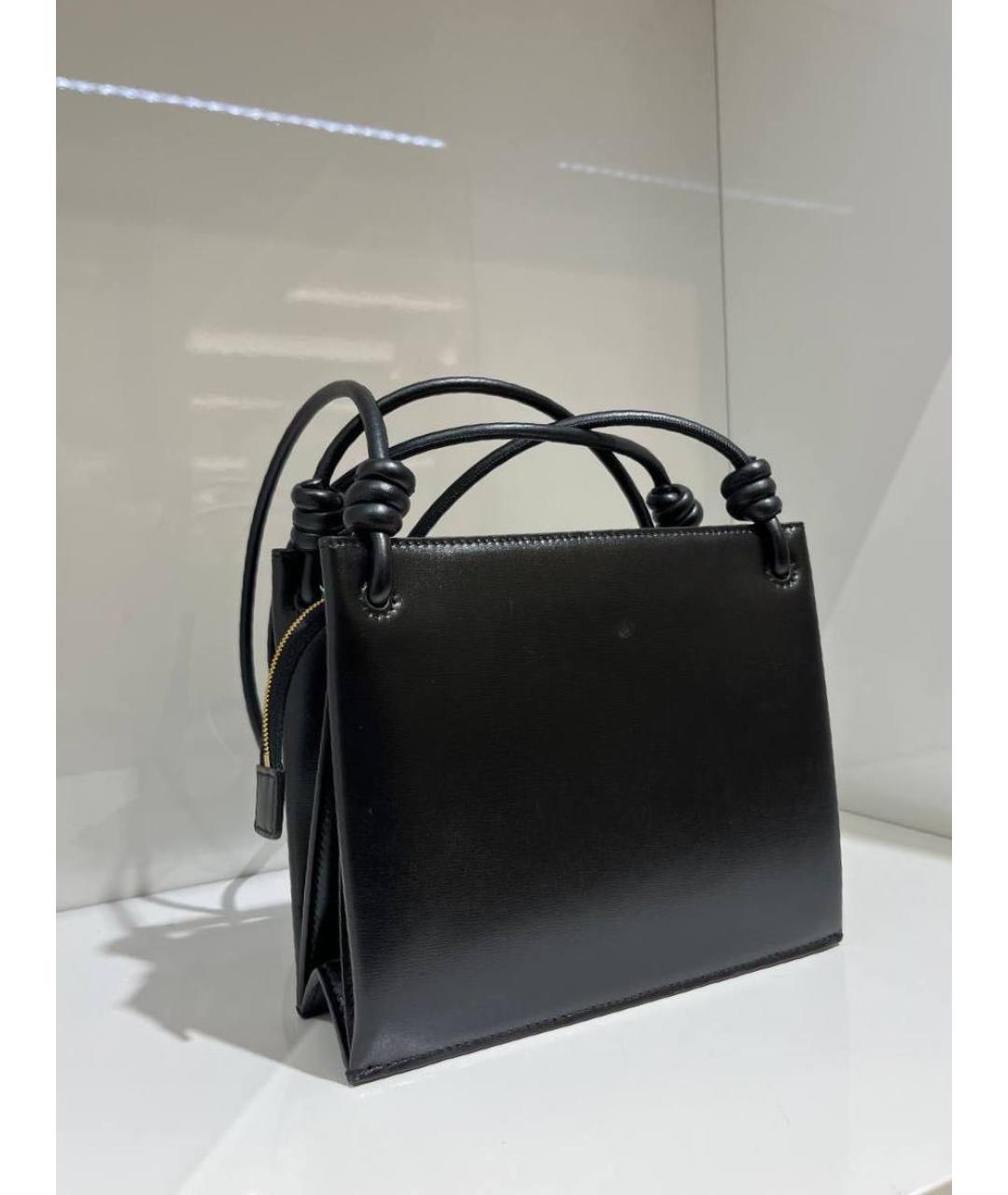 JIL SANDER Черная кожаная сумка через плечо, фото 4