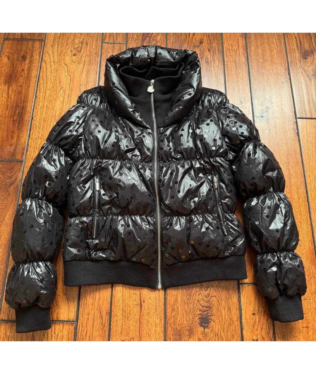 MOSCHINO JEANS Черный полиамидовый пуховик, фото 6