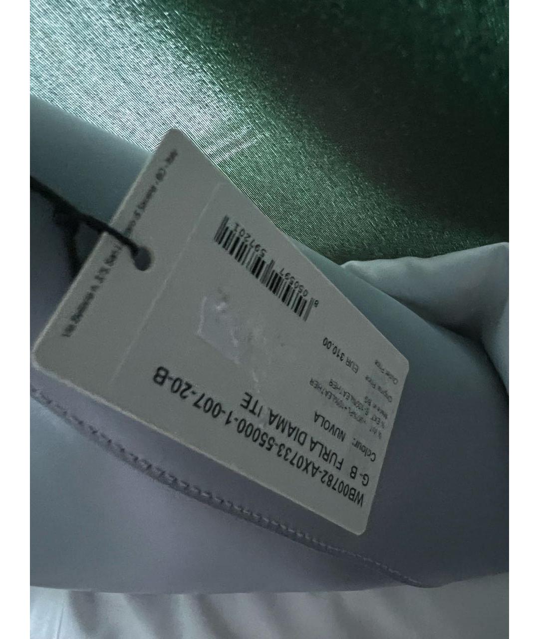 FURLA Голубая кожаная сумка с короткими ручками, фото 6