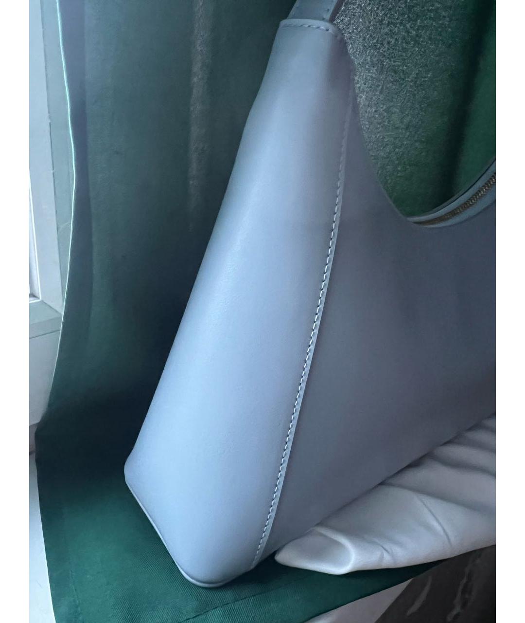 FURLA Голубая кожаная сумка с короткими ручками, фото 2